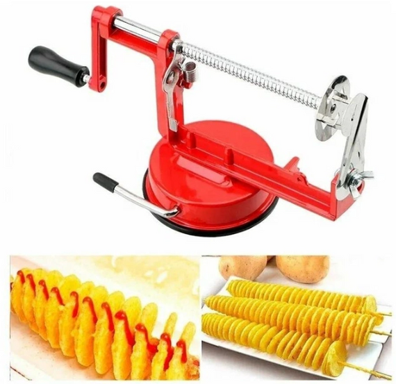 Машинка для спіральної нарізки картоплі Spiral Potato Slicer ∙ Картоплерізка ∙ Овочерізка ∙ Мультирізка спіраллю | Зображення 1