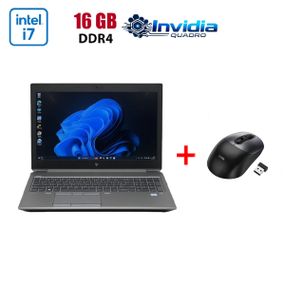 Мобільна робоча станція HP ZBook 15 G6 / 15.6" (1920x1080) IPS / Intel Core i7-9850H (6 (12) ядра по 2.6 - 4.6 GHz) / 16 GB DDR4 / 480 GB SSD / nVidia Quadro T1000, 4 GB GDDR5, 128-bit / WebCam б/в + Поодарунок Бездротова миша HOCO GM28