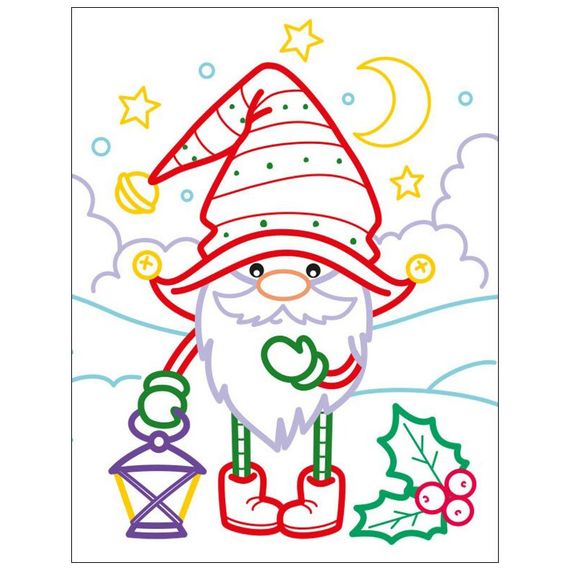 Детские цветные раскраски "Санта и друзья" 18712, 2-3 года | Зображення 2