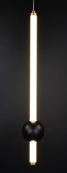 Люстра світлодіодна підвісна LED світильник для квартири на стелю лед 26966 Чорний 65-180х10х10 см. | Зображення 2