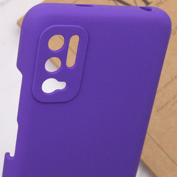 Чехол Silicone Cover Full Camera (AAA) для Xiaomi Redmi Note 10 5G / Poco M3 Pro Full camera, Фиолетовый / Violet | Зображення 4