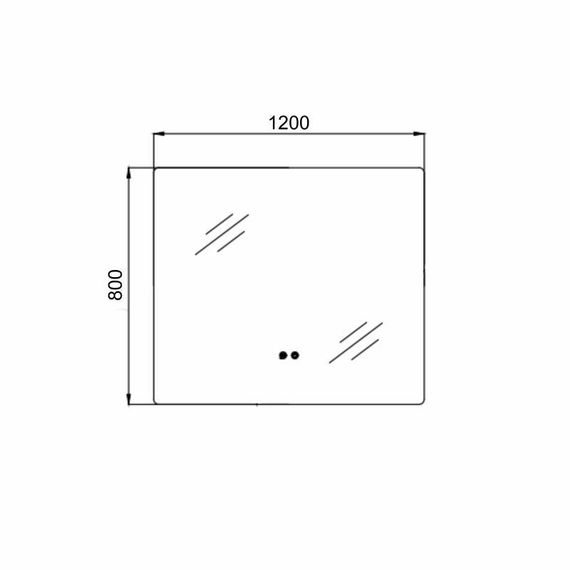 Дзеркало Qtap Taurus (TA2) 1200×800 мм з LED-підсвіткою Touch, з антизапотіванням, з диммером, рев. темп. кольору (3000-6500K) | Зображення 1