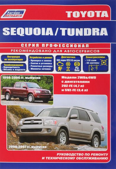 Toyota Sequoia, Tundra. Посібник з ремонту й експлуатації. Книга