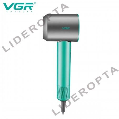 Фен професійний VGR V-440 GREEN, 3 рівні обдува та температури, 2200 Вт, 11000 RPM, 3 насадки (45705-V-440 GREEN_1143)
