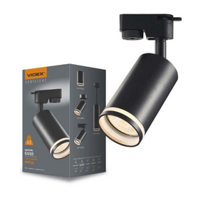LED Світильник трековий під лампу GU10 55*100мм чорний VL-SPF05C-B Videx