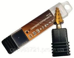 Сверло ступенчатое LT с круглым хвостовиком из стали Р9 4-12 мм ступенька 4 мм (109-412)