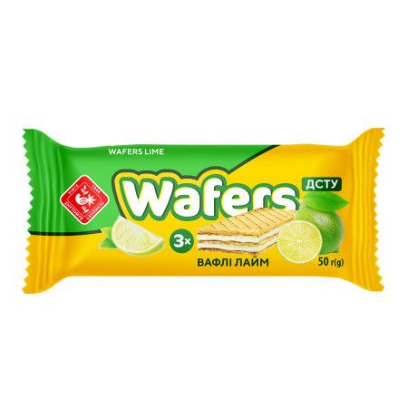 Вафлі з начинкою Wafers лайм 50г (214218)