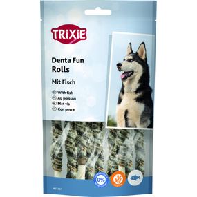 Ласощі Trixie Denta Fun для собак Роли жувальні натуральна шкіра 12 см 75 г 10 шт/уп