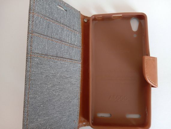 Чохол-книжка Goospery з тканини для Lenovo A6000 сірий | Зображення 2