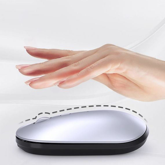 Беспроводная мышь WIWU WM110 Office Mouse (2.4G+Bluetooth) Silver | Зображення 3