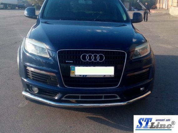 Передній захист ST008 (нерж.) d70 для Ауди Q7 2005-2015 рр