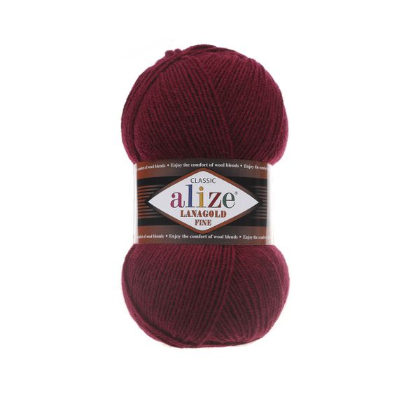 Пряжа Alize Lanagold Fine 57 напіввовна