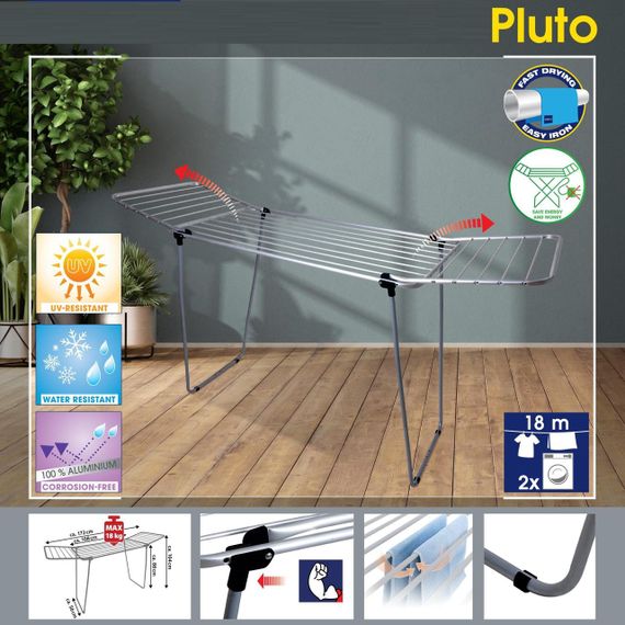 Сушарка для білизни підлогова Casa Si Pluto 18m Silver (CS92748Q05) | Зображення 1