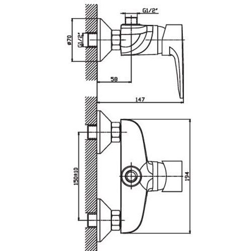 Змішувач для душа Haiba OPUS 003 (HB0328) | Зображення 1