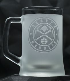 Подарочная кружка для пива 670 мл с гравировкой лого баскетбольного клуба НБА Денвер Наггетс