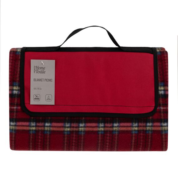 Плед Ardesto Picnic 130х170см, 100% поліестер, клітинка червоний (ART0916RC)