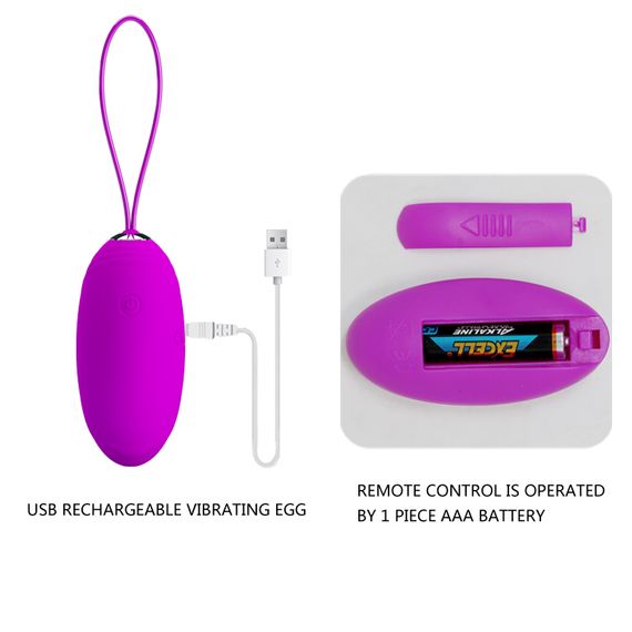 Віброяйце - Pretty Love Jacqueline Vibrating Egg Purple | Зображення 3