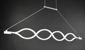 Люстра світлодіодна підвісна LED світильник для квартири на стелю лед 27442 Білий 30-110х6х122 см.