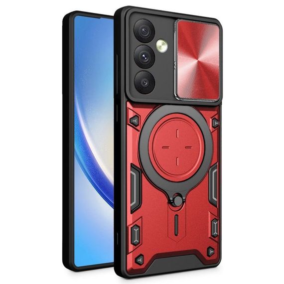 Чохол Magnetic Stand з захистом камери для Samsung Galaxy A05s колір Червоний | Зображення 1
