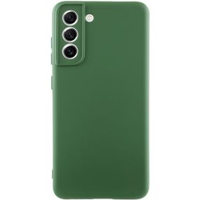 Чехол TPU GETMAN Liquid Silk Full Camera для Samsung Galaxy S21 Зеленый / Dark green