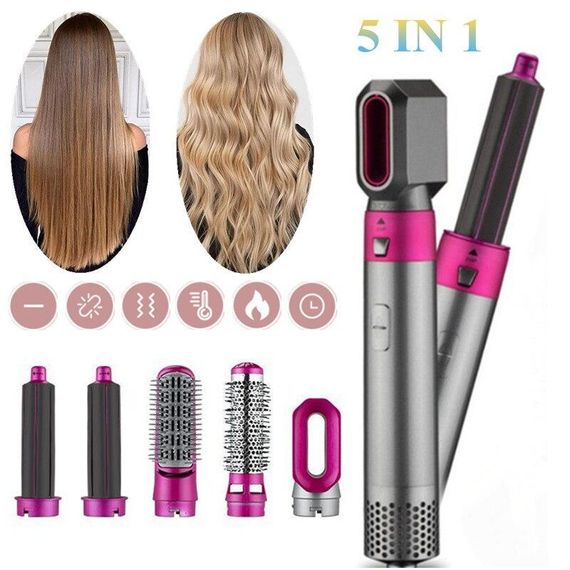 Стайлер 5в1 Hot Air Styler для разных типов волос с функциями придания объема, выпрямления, укладки | Зображення 4