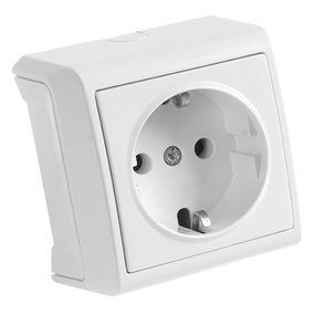 Розетка із заземленням зовнішня Viko Vera Біла 25277