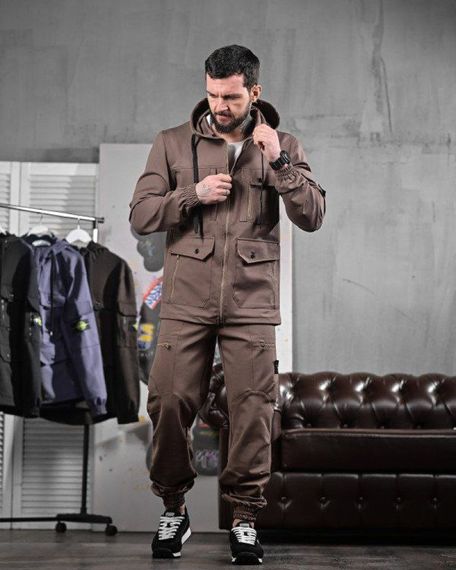 Спортивний костюм Stone Island колір мокко | Зображення 5