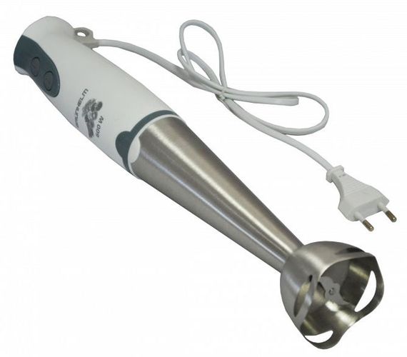 Погружной блендер 3в1 Grunhelm EBS-600SS 600 Вт измельчитель миксер многофункциональный кухонный Бело - серый | Зображення 6