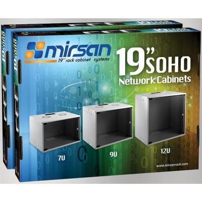 Шкаф настенный Mirsan SOHO 7U 19" 535x300, RAL 7035 (MR.SOH07U30DE.02) - Топ Продаж!