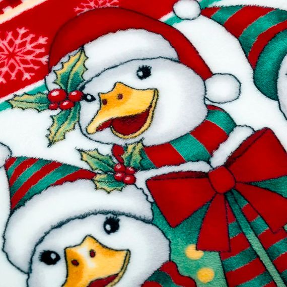 Плед фліс Святкові пінгвінчики 150x200 см Love You | Зображення 1