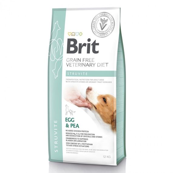 Корм сухий Brit Grain Free VetDiet Dog Struvite для собак з сечокам_яною хворобою з яйцем індичкою горохом гречкою 12 кг