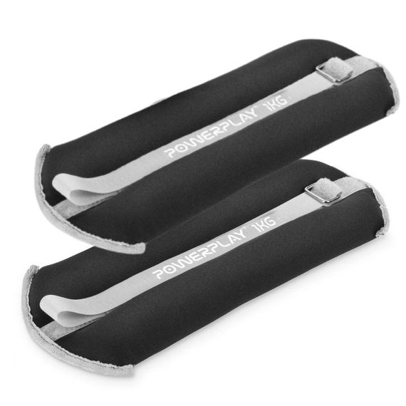 Обважнювачі-манжети для ніг та рук Паверплей PP-4349 Ankle/Wrist Weights (2шт.*1 kg) (пара) Чорні | Зображення 1
