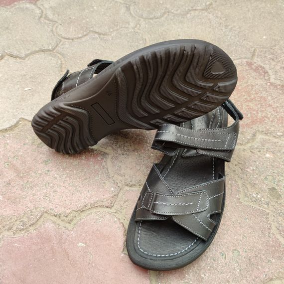 Сандалі чоловічі великий розмір 46 47 48 49 50 босоніжки чоловічі чорні | Зображення 4