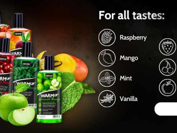 Їстівна масажна олія з розігріваючим ефектом WARMup Green Apple 150 мл Sex Aura | Зображення 5