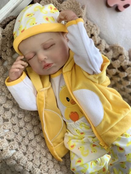 Коллекционная Силиконовая Кукла Реборн Младенец Reborn Анатомический Новорождённый Мальчик Пупс Платон (Виниловая Кукла) 50 см | Зображення 1