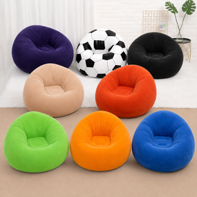 Надувное кресло-пуф Inflatable Sofa / Надувное кресло-мешок 110×110×85 см