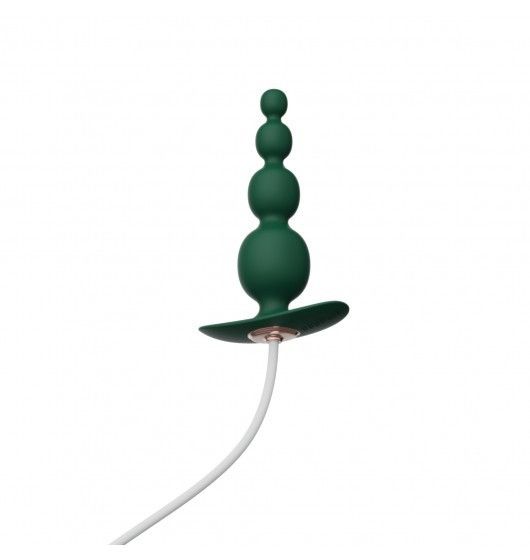 Анальний плаг з вібрацією Qingnan No.8 Mini Vibrating Anal Beads Green Sex Aura