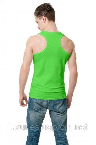 Спортивна чоловіча майка зі 100% бавовни, Преміум'якість, різні кольори. XXL, Салатовий | Зображення 1