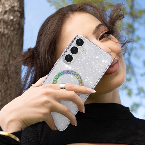 Чохол TPU Eclipse Sparkle (MagFit) для Samsung Galaxy S25 / S24 Clear | Зображення 1