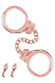 Наручники металлические Fetish Tentation Premium Chick wrist cuffs in rose-gold metal Золотистые One Size