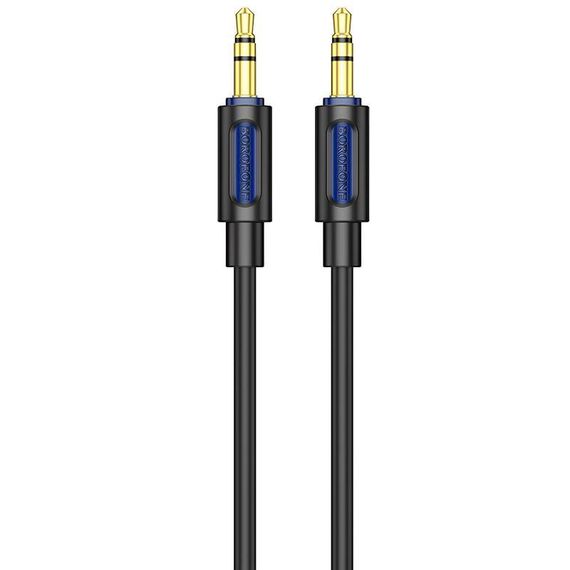 Аудіо кабель Aux Borofone BL20 True sound silicone (1m) Black