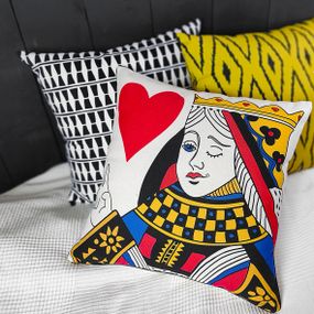 Подушка з мішковини Queen of my heart 45x45 см (45PHB_21L007)