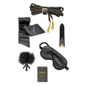 Подарочный набор БДСМ Guilty Pleasure Subtle Spark, черный, 6 предметов Sex Aura