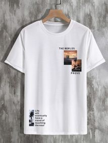 Футболка біла з ДТФ (короткий рукав) | 62-031