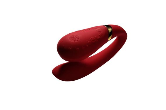 Смартвібратор для пар Zalo Fanfan set Bright Red, пульт ДК Sex Aura | Зображення 1