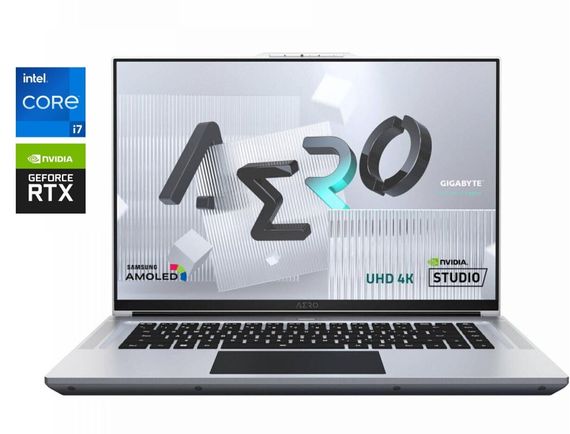 Ігровий ноутбук Gigabyte Aero 16 XE4 / 16" (3840x2400) OLED / Intel Core i7-12700H (14 (20) ядер по 3.5 - 4.7 GHz) / 16 GB DDR4 / 1000 GB SSD / nVidia GeForce RTX 3070 Ti, 8 GB GDDR6, 256-bit / WebCam б/в