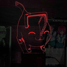 Акриловий світильник-нічник Chainsaw Man 2 червоний tty-n002293