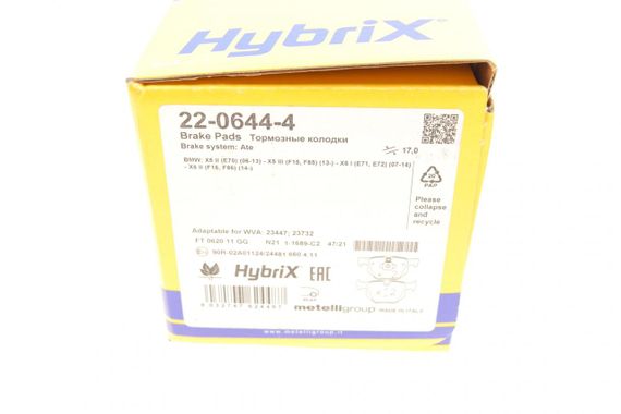Колодки гальмівні задні BMW X5 E70 06-13 F15 F85 13-18 X6 E71 E72 08-14 F16 F86 14-19 22-0644-4 | Зображення 7