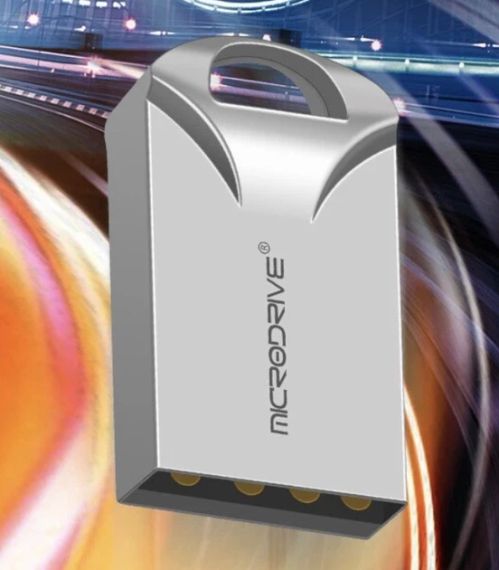 USB флешнакопичувач флешка MicroDrive брелок компактна метал 4Gb | Зображення 2
