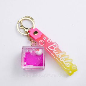 Дитячий брелок Hello Kitty Cube 4×4.5 (см) для ключів, на сумку і рюкзак HP-55-33KV